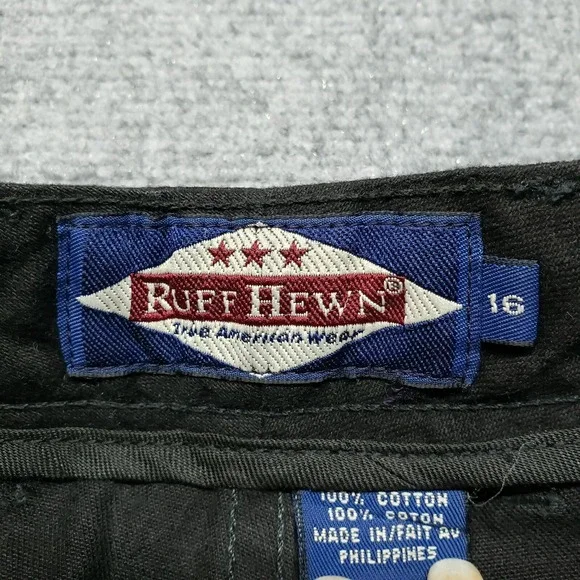 Vintage Ruff Hewn Denim Jeans Womens Size 16 Black Cotton High Rise Solid New - Picture 5 of 11